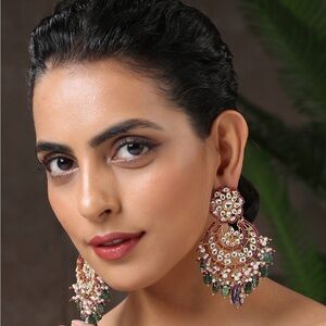 Kundan Chandbali Earrings